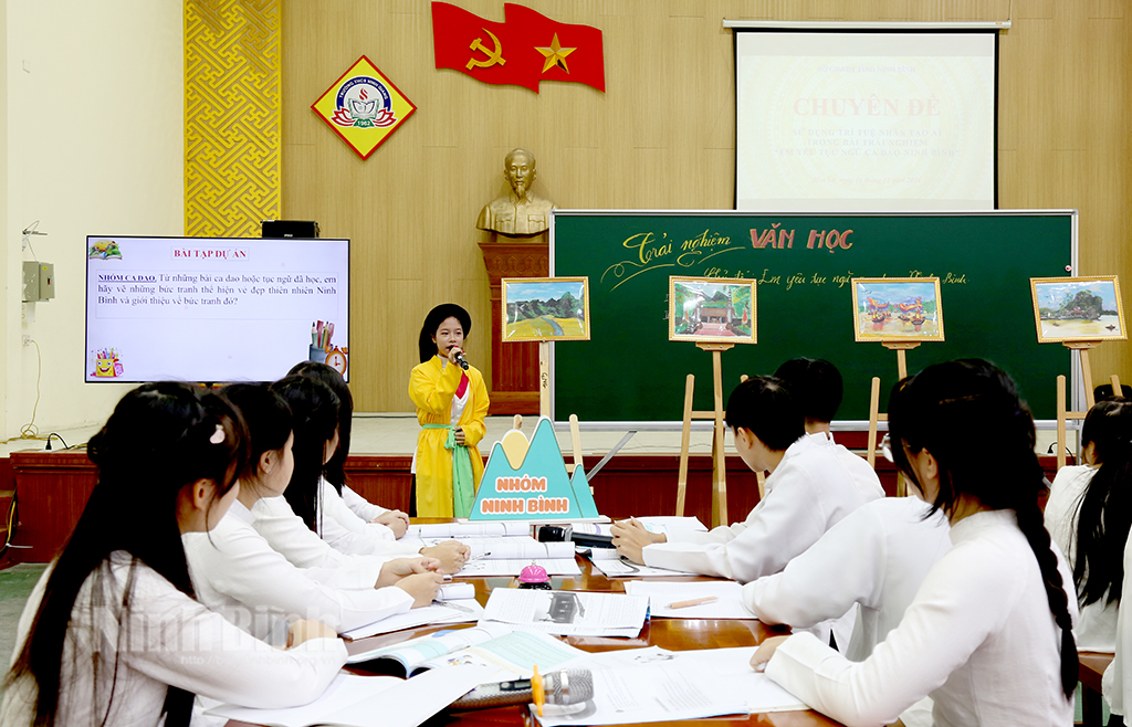 Chuyên đề sử dụng trí tuệ nhân tạo (AI) trong bài trải nghiệm “Em yêu tục ngữ, ca dao Ninh Bình”